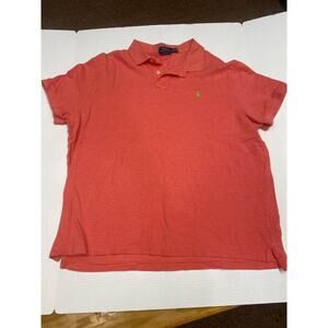 Polo Ralph Lauren Classic Fit Polo Shirt Mens 2XL slim fit Coral Short Sleeve b3